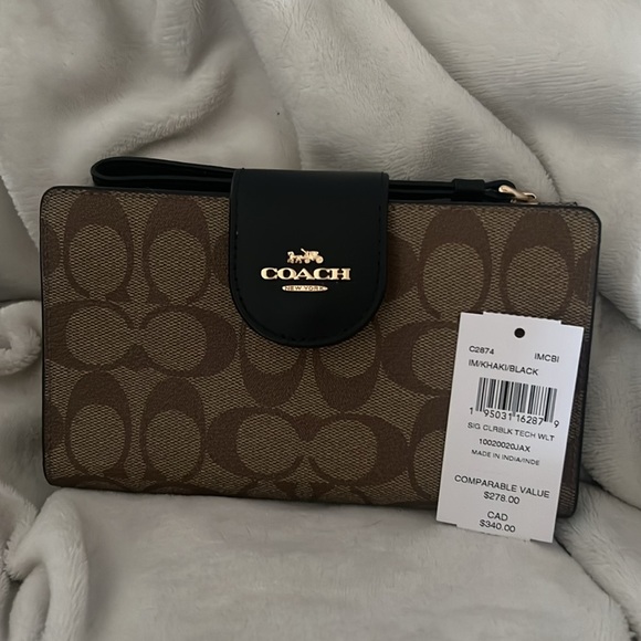 Coach Signature Brown Wallet - Picture 3 of 5